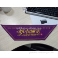 China custom woven patch clothing woven badge fabric tags